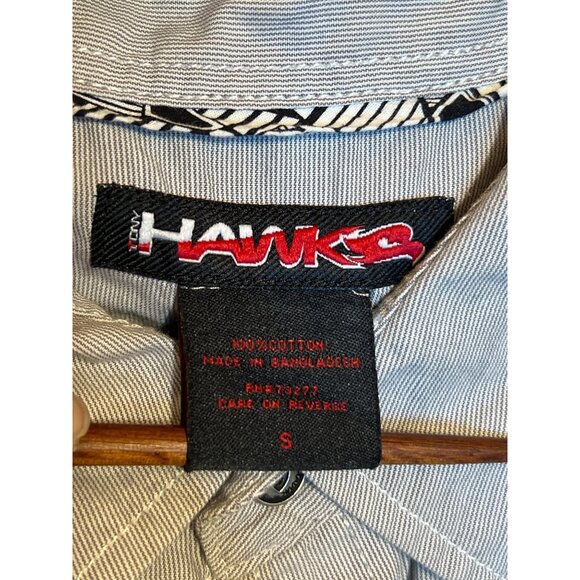 Tony Hawk Mens Grey Short Sleeve Button-Up Shirt Size S - Picture 9 of 10